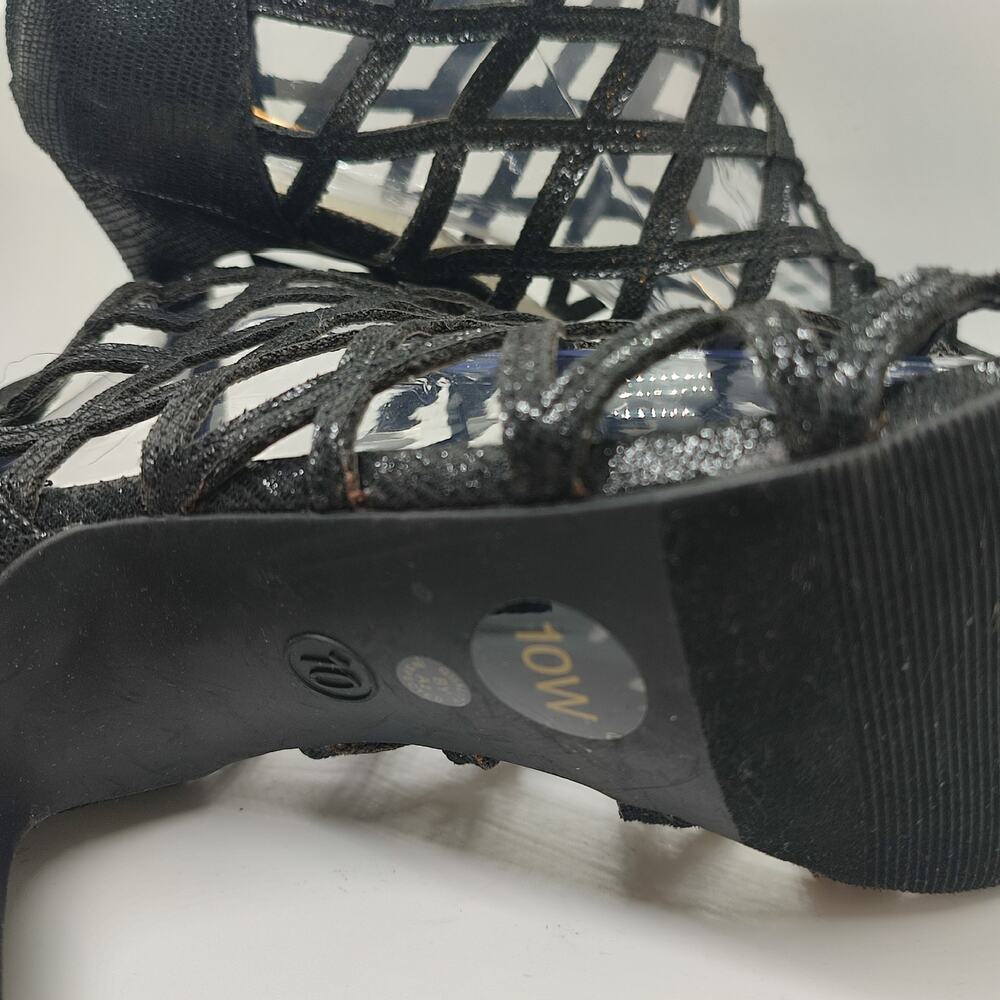 A.N.A High Heel Open Toe Sandals Black New Size 10 - Picture 6 of 7